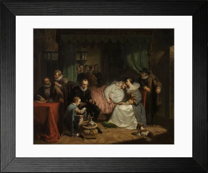Framed Print : Prince William I nursed by his Wife Charlotte de Bourbon after the Abortive Attempt on his Life by J Creator: Nicolaas Pieneman Framed Print : Prince William I nursed by his Wife Charlotte de Bourbon after the Abortive Attempt on his Life by J Creator: Nicolaas Pieneman