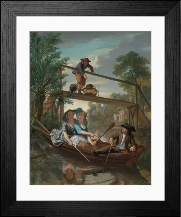 Framed Print : The anglers, c.1744. Creator: Nicolaas Verkolje Framed Print : The anglers, c.1744. Creator: Nicolaas Verkolje