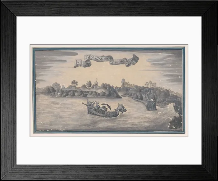 Framed Print : View of the Fort of Negombo, 1753. Creator: Anon Framed Print : View of the Fort of Negombo, 1753. Creator: Anon