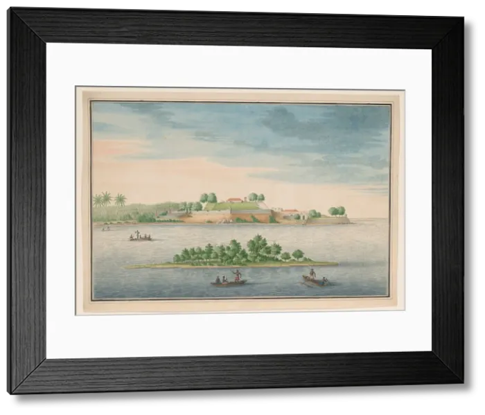 Framed Print : View of the north side of the fort in Kalutara, c.1750. Creator: Anon Framed Print : View of the north side of the fort in Kalutara, c.1750. Creator: Anon