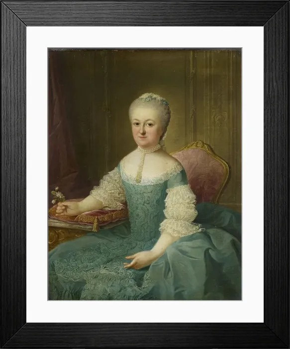 Framed Print : Portrait of a Lady from the van de Poll Family, possibly Anna Maria Dedel, Wife of Jan van de Poll, Creator: Guillaume Jean Joseph de Spinny Framed Print : Portrait of a Lady from the van de Poll Family, possibly Anna Maria Dedel, Wife of Jan van de Poll, Creator: Guillaume Jean Joseph de Spinny