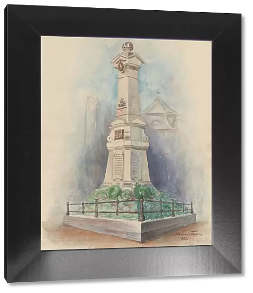 Memorial column for Lieutenant Admiral M.A. De Ruyter in Debrecen, 1900-1950. Creator: Anon