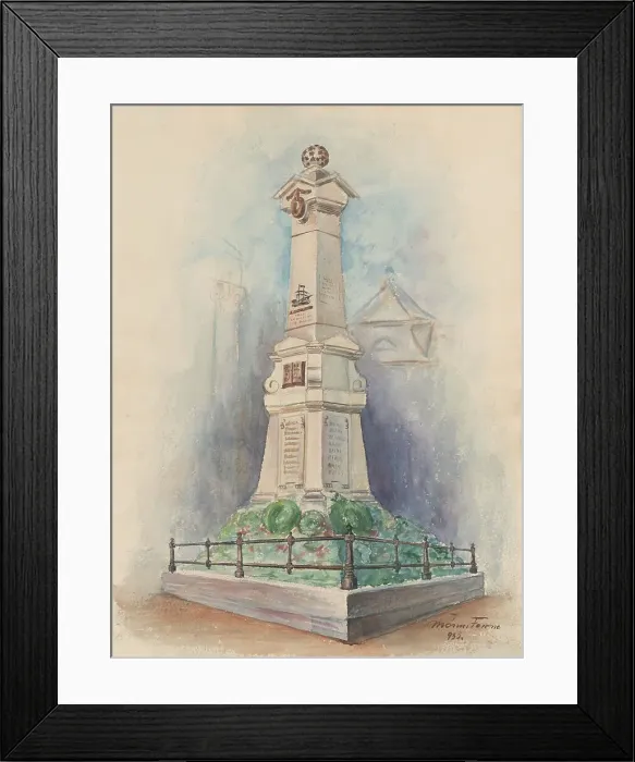 Framed Print : Memorial column for Lieutenant Admiral M.A. De Ruyter in Debrecen, 1900-1950. Creator: Anon Framed Print : Memorial column for Lieutenant Admiral M.A. De Ruyter in Debrecen, 1900-1950. Creator: Anon