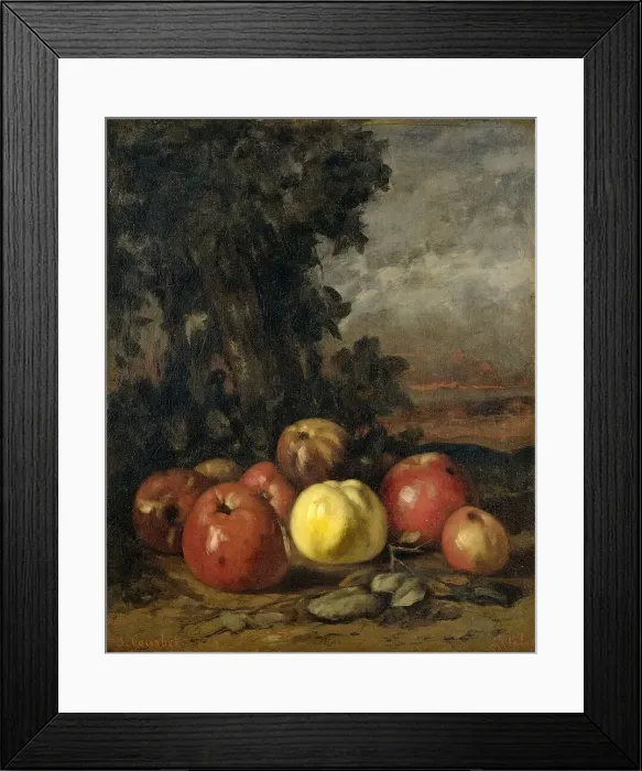 Framed Print : Still Life with Apples, 1871-1872. Creator: Gustave Courbet Framed Print : Still Life with Apples, 1871-1872. Creator: Gustave Courbet