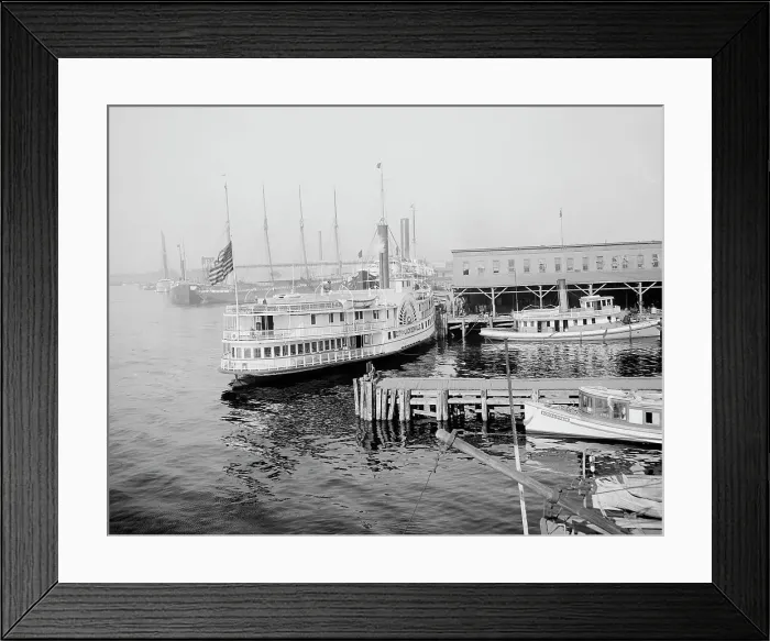 Framed Print : Docks, Jacksonville, Fla. between 1900 and 1920. Creator: Unknown Framed Print : Docks, Jacksonville, Fla. between 1900 and 1920. Creator: Unknown