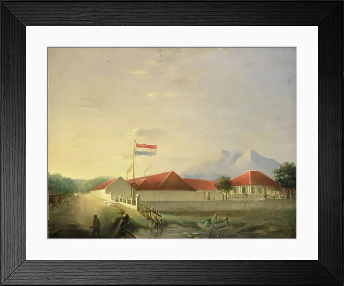 Framed Print : A Factory on Jawa, 1851. Creator: Herman Theodorus Hesselaar Framed Print : A Factory on Jawa, 1851. Creator: Herman Theodorus Hesselaar