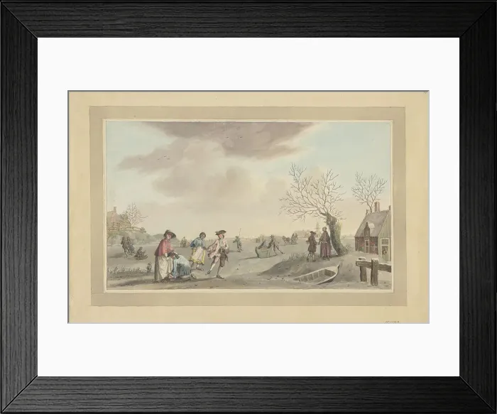 Framed Print : Ice scene, 1700-1800. Creator: Anon Framed Print : Ice scene, 1700-1800. Creator: Anon