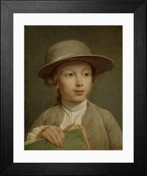 Framed Print : Boy with a Drawing Book, c.1772. Creator: Nicolas Bernard Lepicie Framed Print : Boy with a Drawing Book, c.1772. Creator: Nicolas Bernard Lepicie