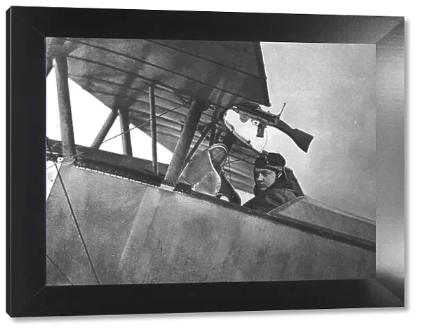 Combat Aerien; Guynemer; Le jeune heros sur son Nieuport de Chasse, 1917. Creator: Unknown