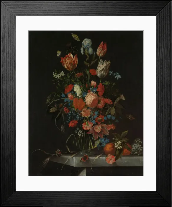 Framed Print : Still Life with Flowers, 1673. Creator: Ottmar Elliger Framed Print : Still Life with Flowers, 1673. Creator: Ottmar Elliger