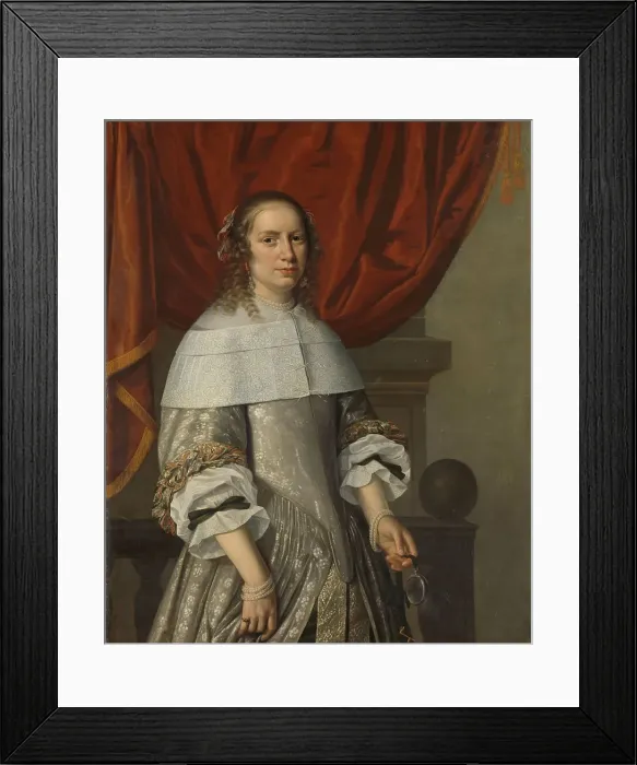Framed Print : Portrait of a Woman, 1663. Creator: Hendrick Cornelisz van Vliet Framed Print : Portrait of a Woman, 1663. Creator: Hendrick Cornelisz van Vliet