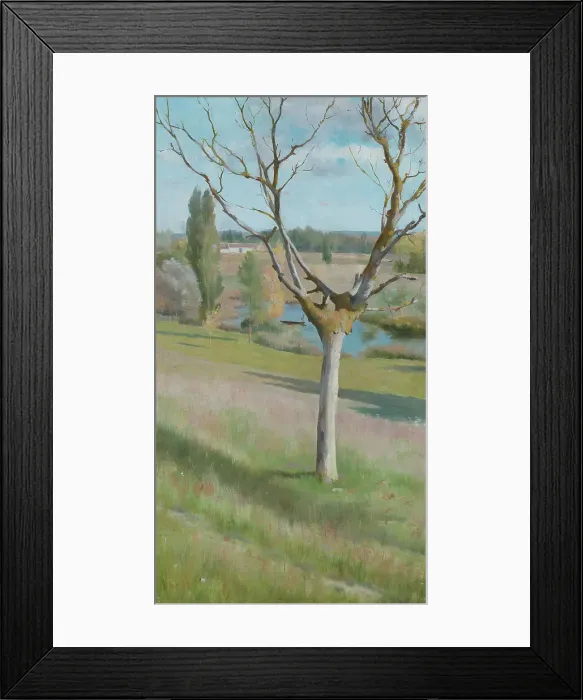 Framed Print : French landscape, 1880s. Creator: Ivar Nyberg Framed Print : French landscape, 1880s. Creator: Ivar Nyberg