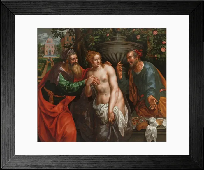 Framed Print : Susanna and the Elders, 1620-1630. Creator: Hendrik de Clerck Framed Print : Susanna and the Elders, 1620-1630. Creator: Hendrik de Clerck