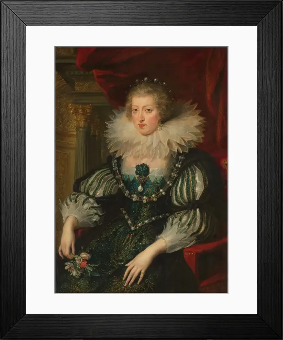 Framed Print : Portrait of Anne of Austria (1601-1666), Queen of France, c.1628. Creator: Workshop of Peter Paul Rubens Framed Print : Portrait of Anne of Austria (1601-1666), Queen of France, c.1628. Creator: Workshop of Peter Paul Rubens