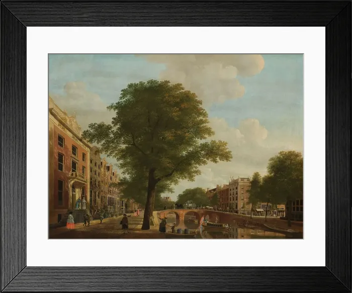 Framed Print : View of the Herengracht near the Leidsestraat, Amsterdam, 1774. Creator: Hendrick Keun Framed Print : View of the Herengracht near the Leidsestraat, Amsterdam, 1774. Creator: Hendrick Keun