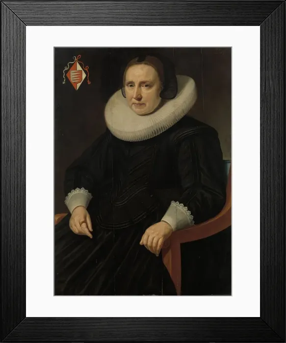 Framed Print : Portrait of Sara Sweerts de Weert, second Wife of Antonius Antonides van der Linden, 1636. Creator: Hendrik Meerman Framed Print : Portrait of Sara Sweerts de Weert, second Wife of Antonius Antonides van der Linden, 1636. Creator: Hendrik Meerman
