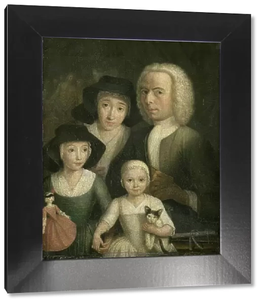 Self Portrait with his Wife Sanneke van Bommel and their two Children, 1761-1784. Creator: Hendrik Spilman