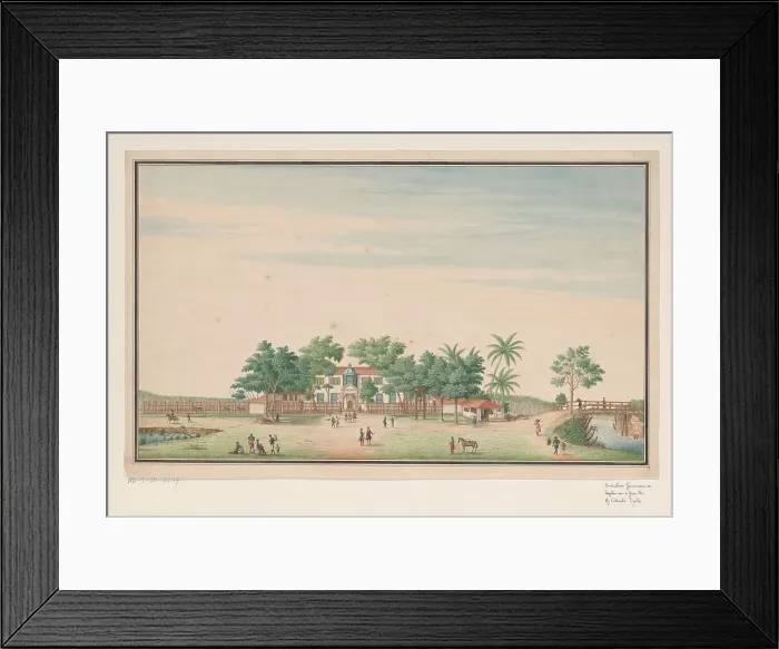 Framed Print : Buitenhuis of the Governor on the Grote Pas at Colombo, c.1750. Creator: Anon Framed Print : Buitenhuis of the Governor on the Grote Pas at Colombo, c.1750. Creator: Anon