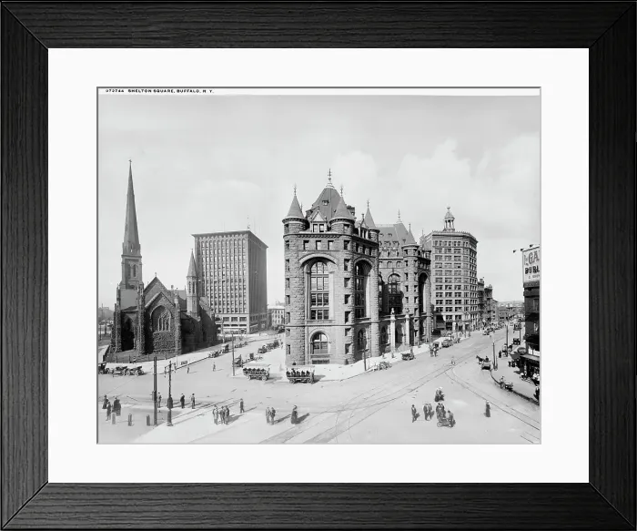 Framed Print : Shelton Square, Buffalo, N.Y. between 1900 and 1920. Creator: Unknown Framed Print : Shelton Square, Buffalo, N.Y. between 1900 and 1920. Creator: Unknown