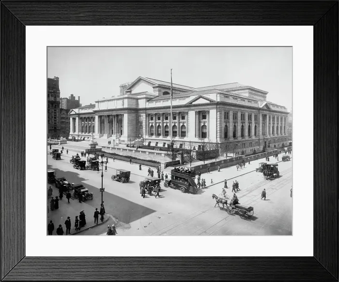 Framed Print : New York Public Library Building, The, between 1911 and 1920. Creator: Unknown Framed Print : New York Public Library Building, The, between 1911 and 1920. Creator: Unknown