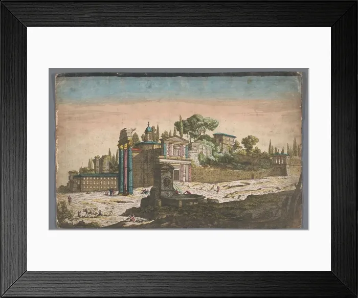 Framed Print : View of the Roman Forum in Rome, 1700-1799. Creator: Anon Framed Print : View of the Roman Forum in Rome, 1700-1799. Creator: Anon