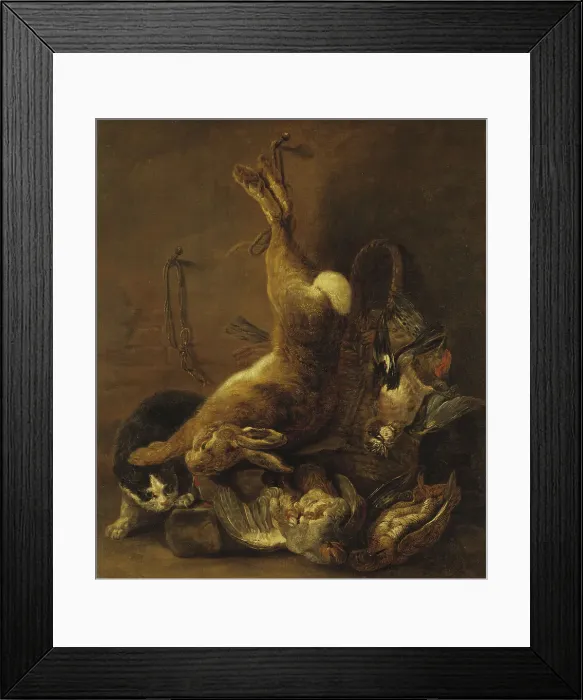 Framed Print : Cat and Still Life with Game, 17th century. Creator: Jan Fyt Framed Print : Cat and Still Life with Game, 17th century. Creator: Jan Fyt
