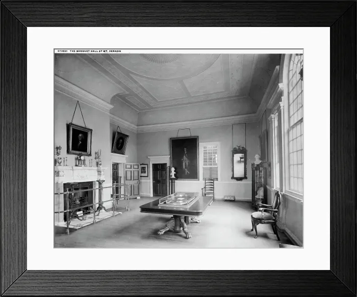 Framed Print : The Banquet hall at Mt. Vernon, between 1900 and 1920. Creator: Unknown Framed Print : The Banquet hall at Mt. Vernon, between 1900 and 1920. Creator: Unknown
