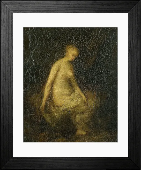 Framed Print : Woman bathing, 1840-1886. Creator: Hippolyte Michaud Framed Print : Woman bathing, 1840-1886. Creator: Hippolyte Michaud
