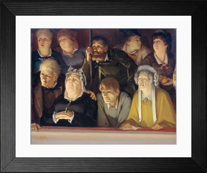 Framed Print : Theatre audience, 1840-1886. Creator: Hippolyte Michaud Framed Print : Theatre audience, 1840-1886. Creator: Hippolyte Michaud