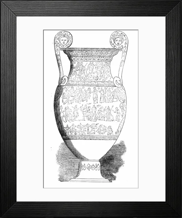 Framed Print : The Darius Vase, found at Canosa, 1857. Creator: Unknown