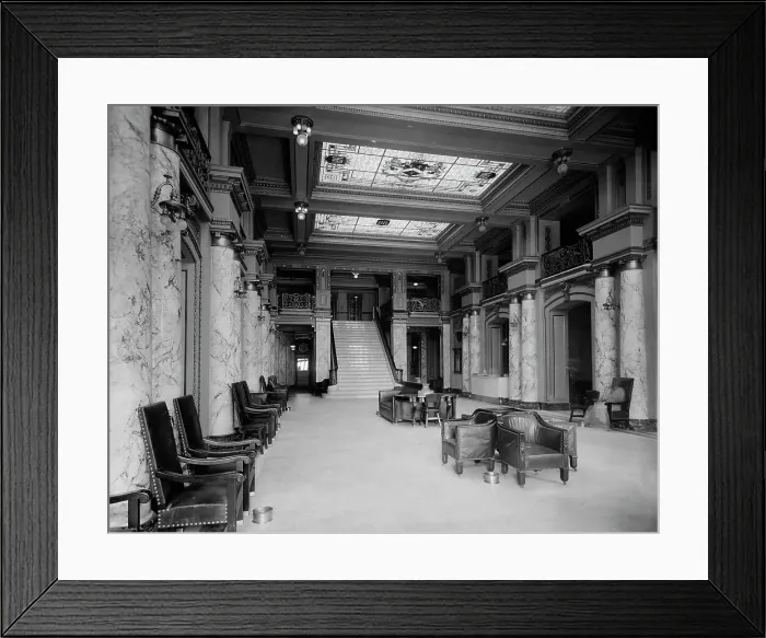 Framed Print : Lobby, Hotel Richmond, Richmond, Va. between 1900 and 1920. Creator: Unknown Framed Print : Lobby, Hotel Richmond, Richmond, Va. between 1900 and 1920. Creator: Unknown