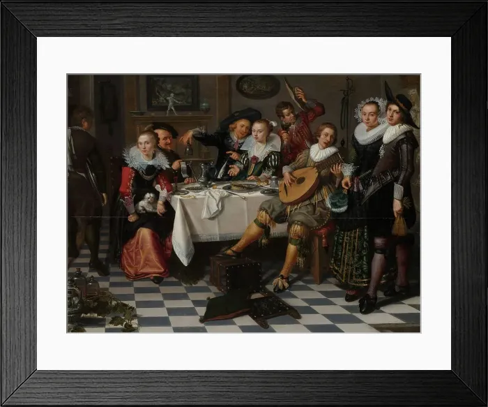 Framed Print : Merry Company, 1629. Creator: Isaac Elias Framed Print : Merry Company, 1629. Creator: Isaac Elias