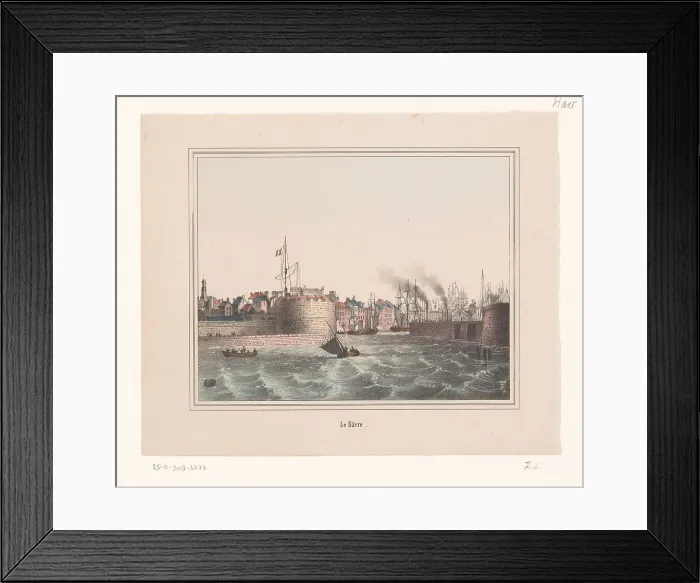 Framed Print : Port of Le Hâvre, 1820-1860. Creator: Anon Framed Print : Port of Le Hâvre, 1820-1860. Creator: Anon