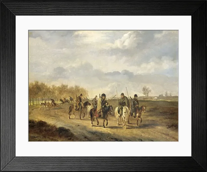 Framed Print : Cossacks on a country Road near Bergen in North Holland, 1813, 1813-1815. Creator: Pieter Gerardus van Os Framed Print : Cossacks on a country Road near Bergen in North Holland, 1813, 1813-1815. Creator: Pieter Gerardus van Os