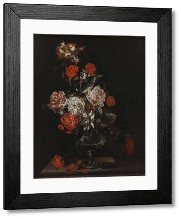 Framed Print : Still Life with Flowers, 1700-1720. Creator: Jacob Campo Weyerman Framed Print : Still Life with Flowers, 1700-1720. Creator: Jacob Campo Weyerman