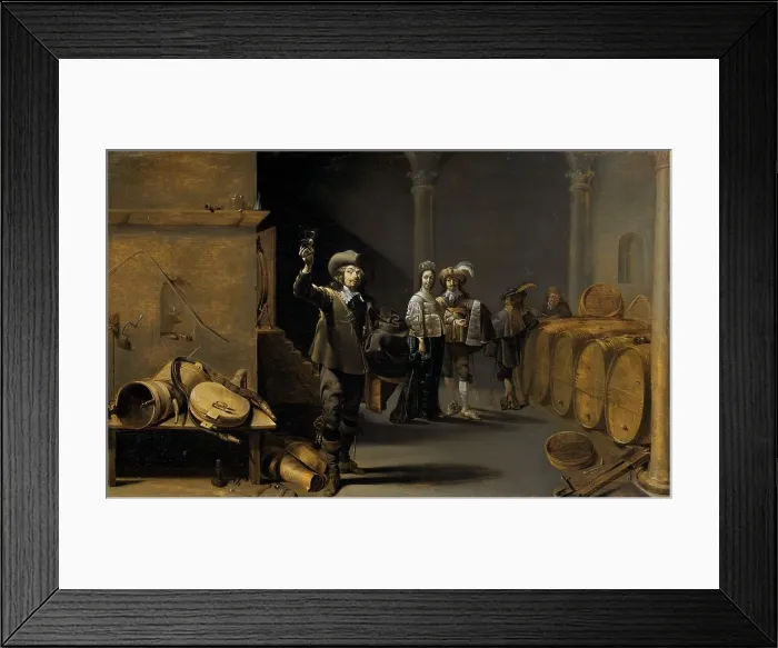 Framed Print : The Wine Connoisseurs, c.1640-c.1642. Creator: Jacob Duck Framed Print : The Wine Connoisseurs, c.1640-c.1642. Creator: Jacob Duck