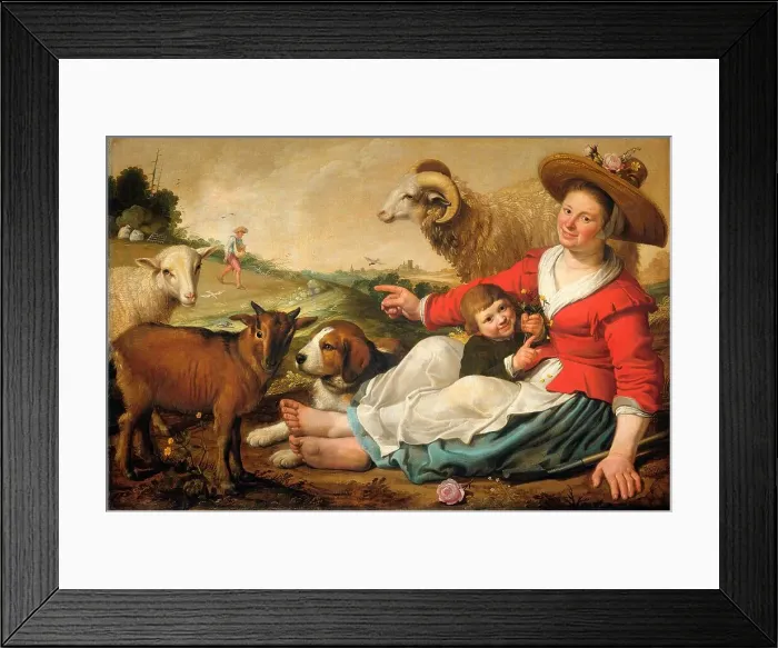 Framed Print : The Shepherdess, 1628. Creator: Jacob Gerritsz Cuyp Framed Print : The Shepherdess, 1628. Creator: Jacob Gerritsz Cuyp