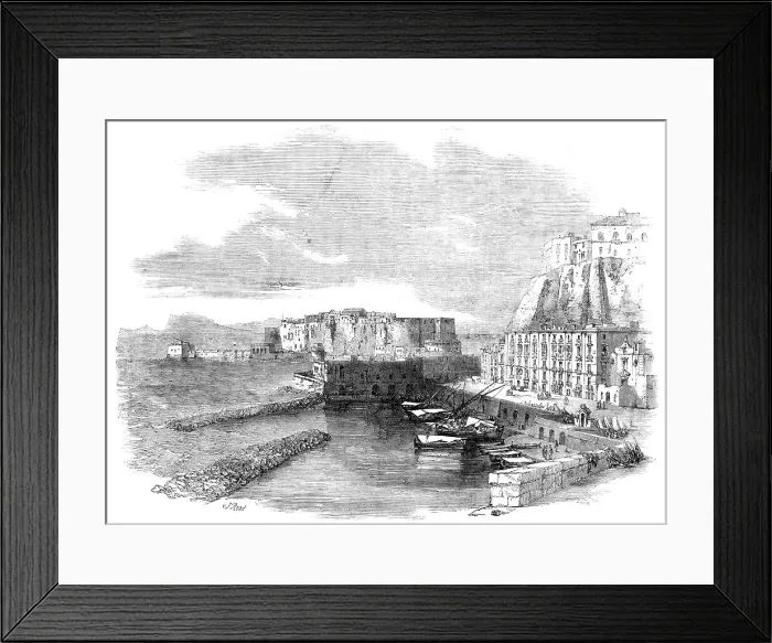 Framed Print : Pizzofalcone and Castello dell'Uovo, at Naples, 1857. Creator: Unknown Framed Print : Pizzofalcone and Castello dell'Uovo, at Naples, 1857. Creator: Unknown