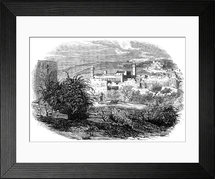Framed Print : The Desert Route - Hebron, 1857. Creator: Unknown Framed Print : The Desert Route - Hebron, 1857. Creator: Unknown