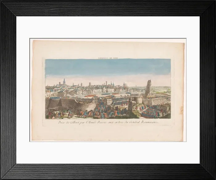 Framed Print : View of Colberg's intake by the Russians in 1761, 1761-1799. Creator: Anon Framed Print : View of Colberg's intake by the Russians in 1761, 1761-1799. Creator: Anon