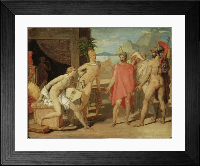 Framed Print : Achilles Receiving in his Tent the Envoys of Agamemnon, 1801. Creator: Jean-Auguste-Dominique Ingres Framed Print : Achilles Receiving in his Tent the Envoys of Agamemnon, 1801. Creator: Jean-Auguste-Dominique Ingres