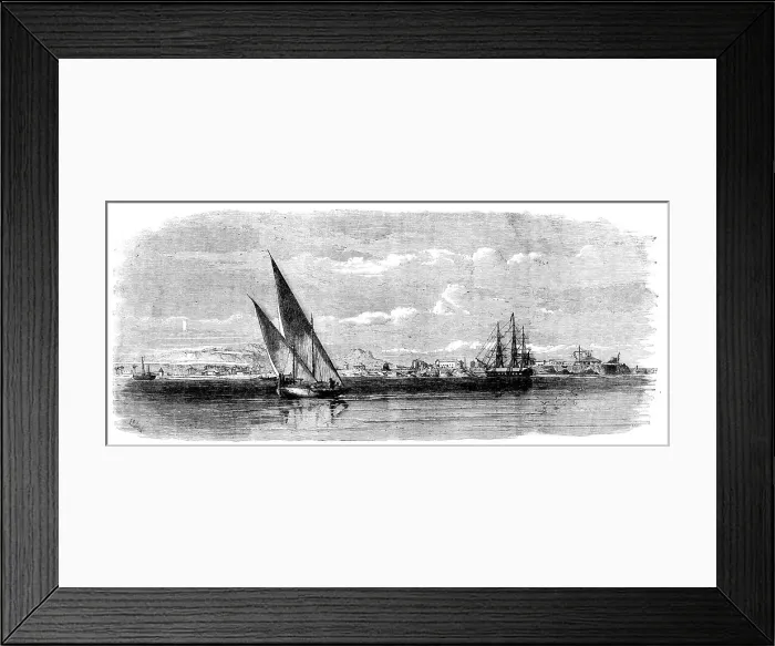 Framed Print : Bassadore, the British Station and Depot, in the Persian Gulf - from a sketch by an officer... 1857 Creator: Richard Principal Leitch Framed Print : Bassadore, the British Station and Depot, in the Persian Gulf - from a sketch by an officer... 1857 Creator: Richard Principal Leitch