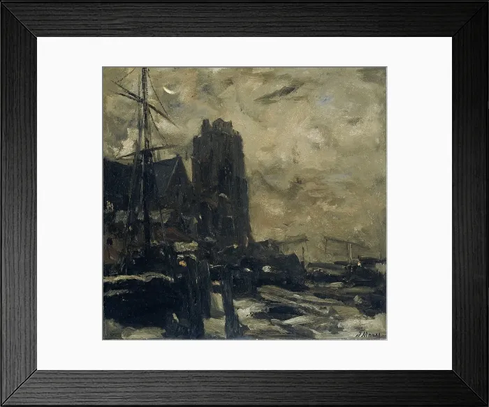 Framed Print : Dordrecht, evening, c.1870-c.1899. Creator: Jacob Henricus Maris Framed Print : Dordrecht, evening, c.1870-c.1899. Creator: Jacob Henricus Maris