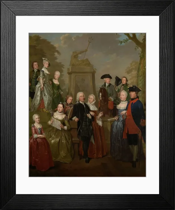 Framed Print : Portrait of Theodorus Bisdom van Vliet and his Family, 1757. Creator: Jan Stolker Framed Print : Portrait of Theodorus Bisdom van Vliet and his Family, 1757. Creator: Jan Stolker