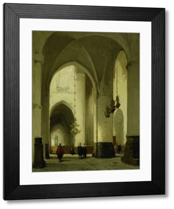 Framed Print : Interior of the Church of St Bavo in Haarlem, c.1860-c.1891. Creator: Johannes Bosboom Framed Print : Interior of the Church of St Bavo in Haarlem, c.1860-c.1891. Creator: Johannes Bosboom