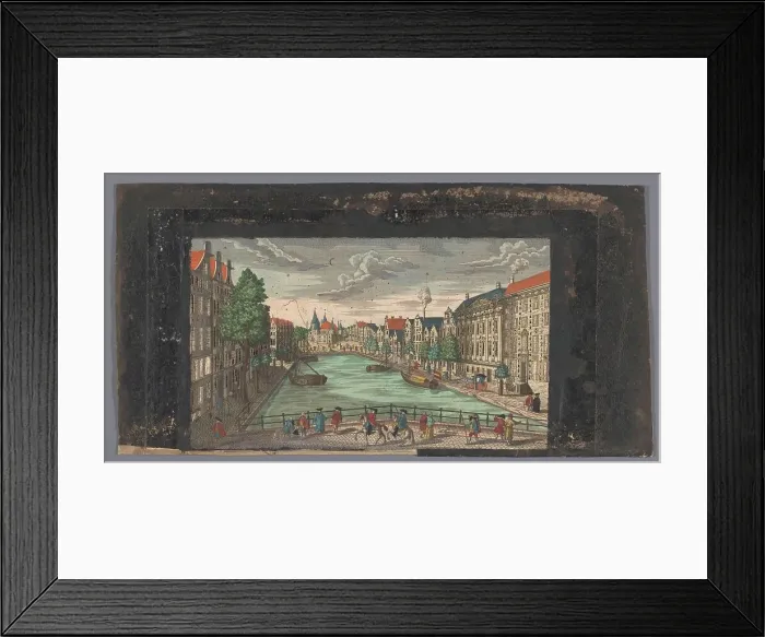 Framed Print : View of the Kloveniersburgwal and the Waag on the Nieuwmarkt in Amsterdam, 1700-1799. Creator: Anon Framed Print : View of the Kloveniersburgwal and the Waag on the Nieuwmarkt in Amsterdam, 1700-1799. Creator: Anon