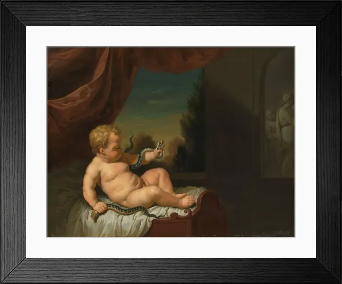 Framed Print : The Infant Hercules with a Serpent, 1700-1722. Creator: Pieter van der Werff Framed Print : The Infant Hercules with a Serpent, 1700-1722. Creator: Pieter van der Werff