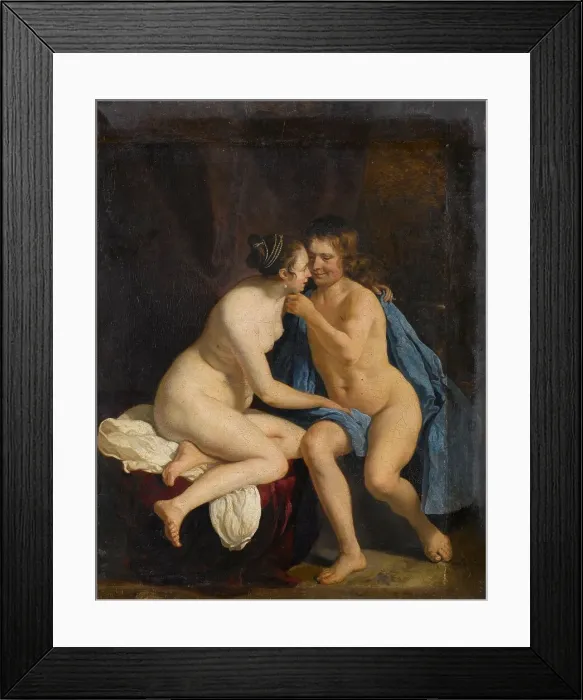 Framed Print : Lovers, 1650-1660. Creator: Jacob van Loo Framed Print : Lovers, 1650-1660. Creator: Jacob van Loo