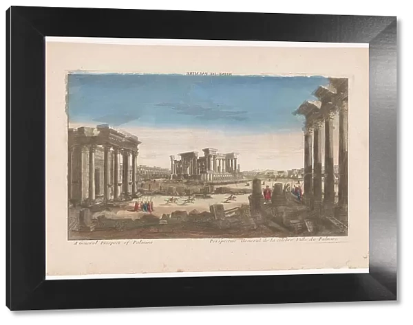 View of the ruins of Monuments in Palmyra seen from the northwest side, 1700-1799. Creator: Anon