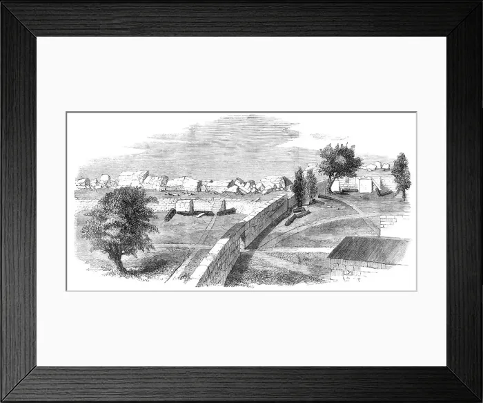 Framed Print : The War with China - Interior of the Anunghoy Bogue Forts, sketched after their demolition... 1857. Creator: Unknown Framed Print : The War with China - Interior of the Anunghoy Bogue Forts, sketched after their demolition... 1857. Creator: Unknown